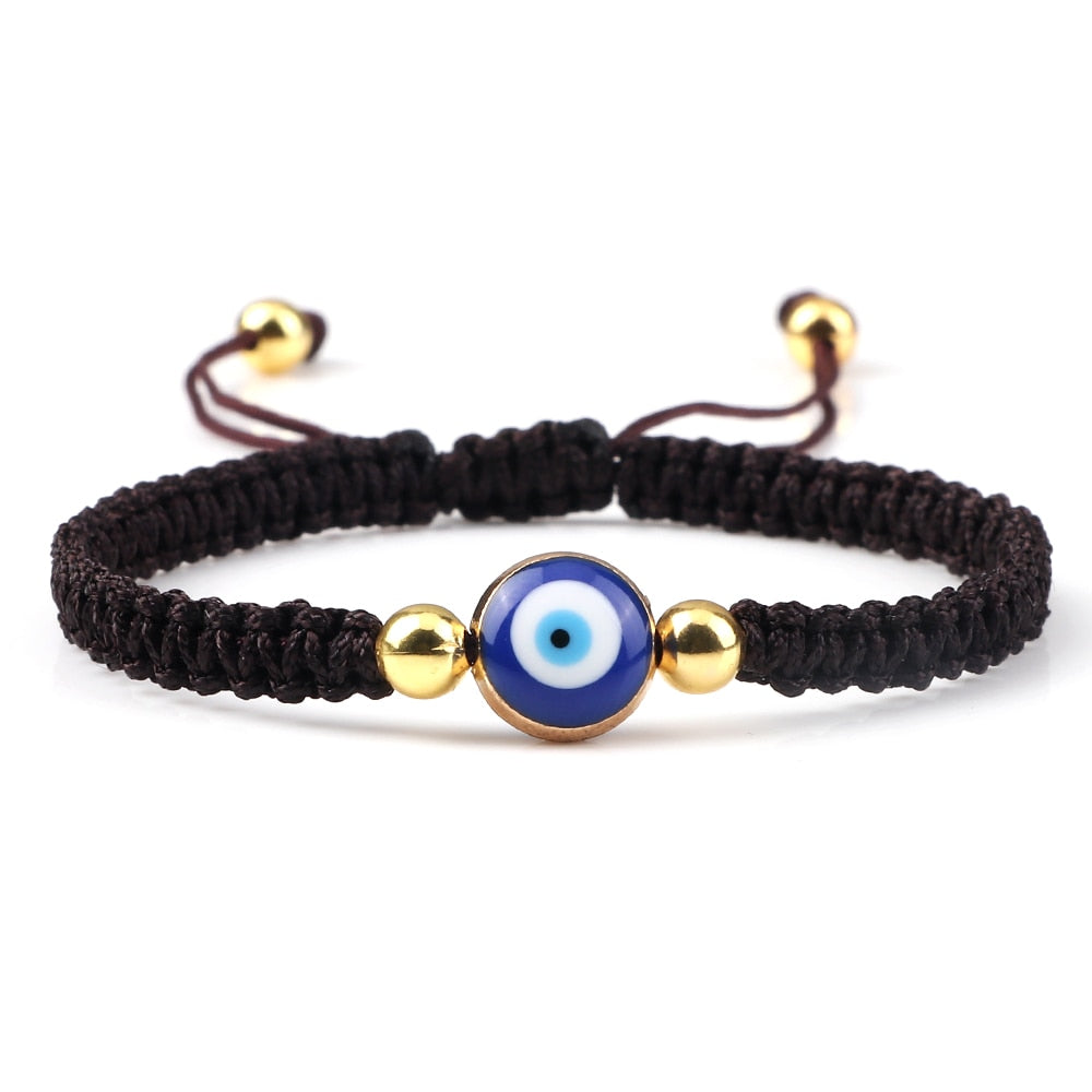 Evil Eye Braided Bracelet - Orchid Unique