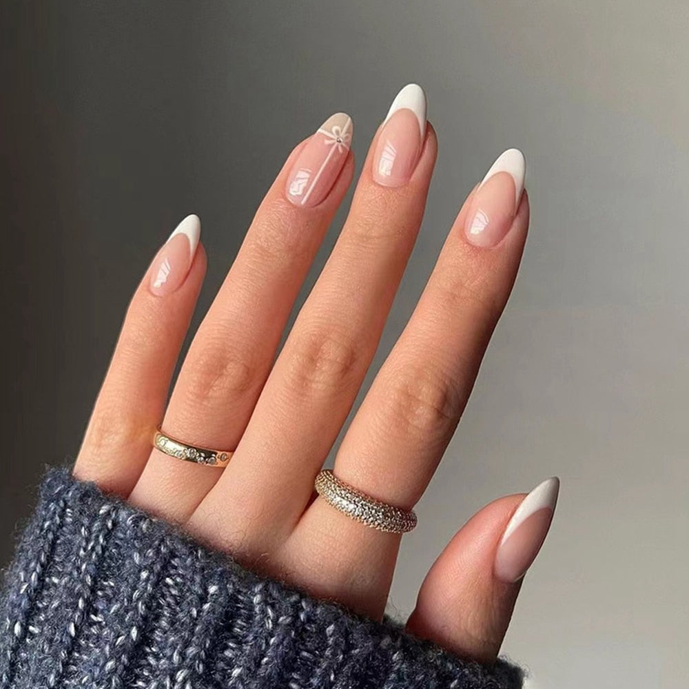 Almond Shape Fake Nails - Orchid Unique