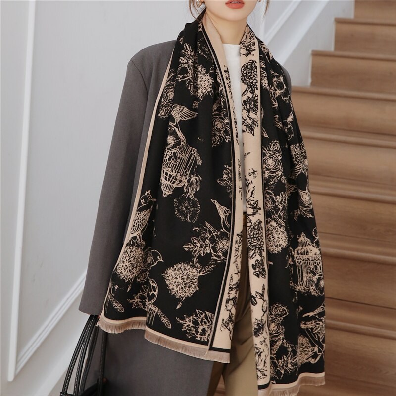 2023 Cashmere Winter Scarf for Women Luxury - Orchid Unique