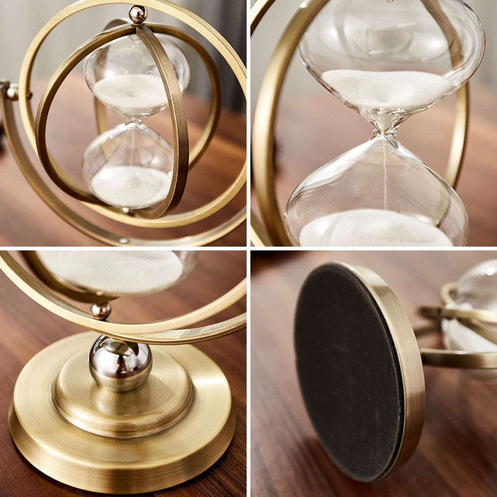 Nordic Creative Retro Metal Hourglass Timer - Orchid Unique