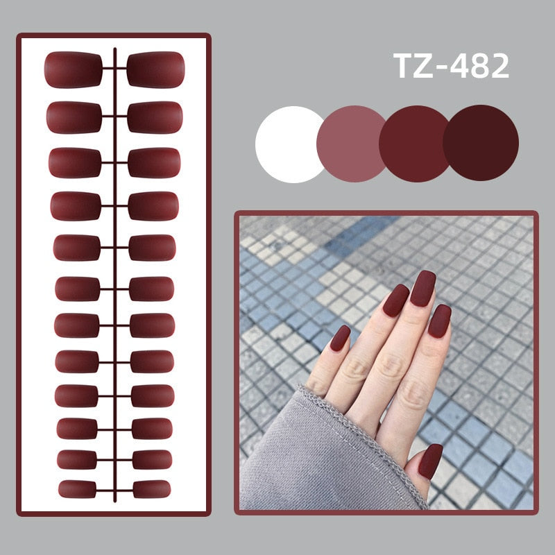 Matte False Nails Glue Square Head - Orchid Unique