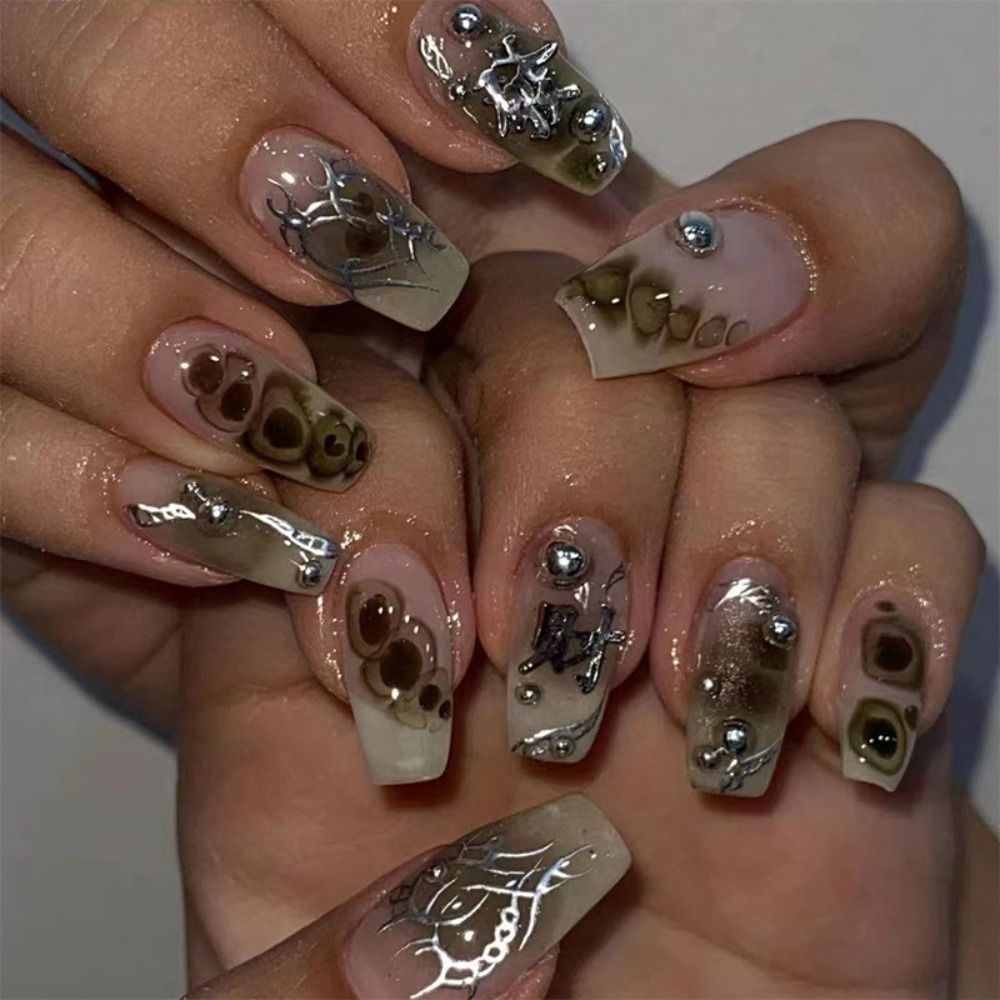 Ballet French Coffin False Nails - Orchid Unique