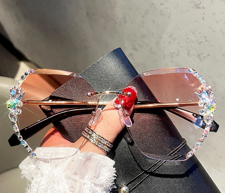 Retro Cutting Lens Gradient Sunglasses - Orchid Unique