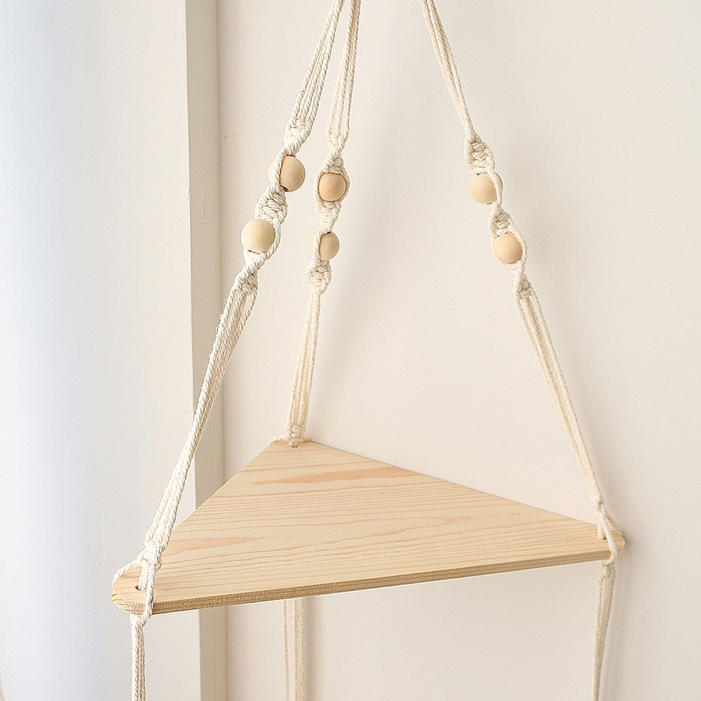 BOHO Floating Shelves Wood Stand - Orchid Unique