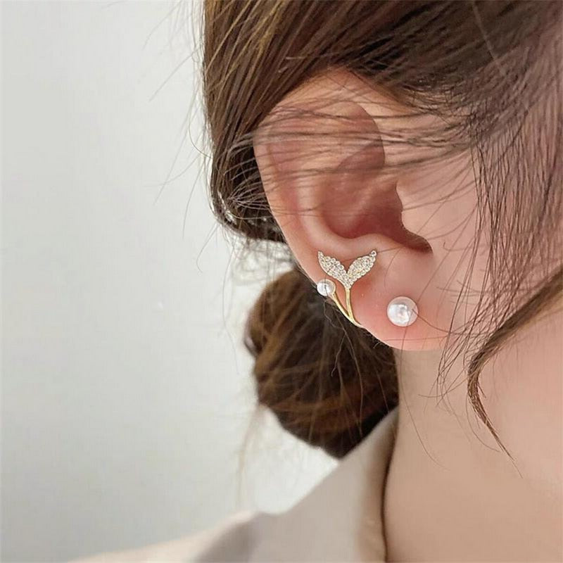 Shiny Four Claws Earrings Dainty Zircon Earring - Orchid Unique