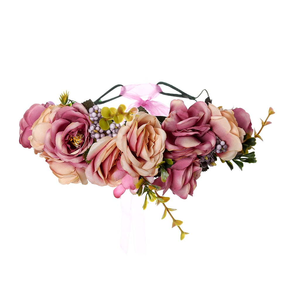 Molans Spring Bohemian Flower Crowns - Orchid Unique