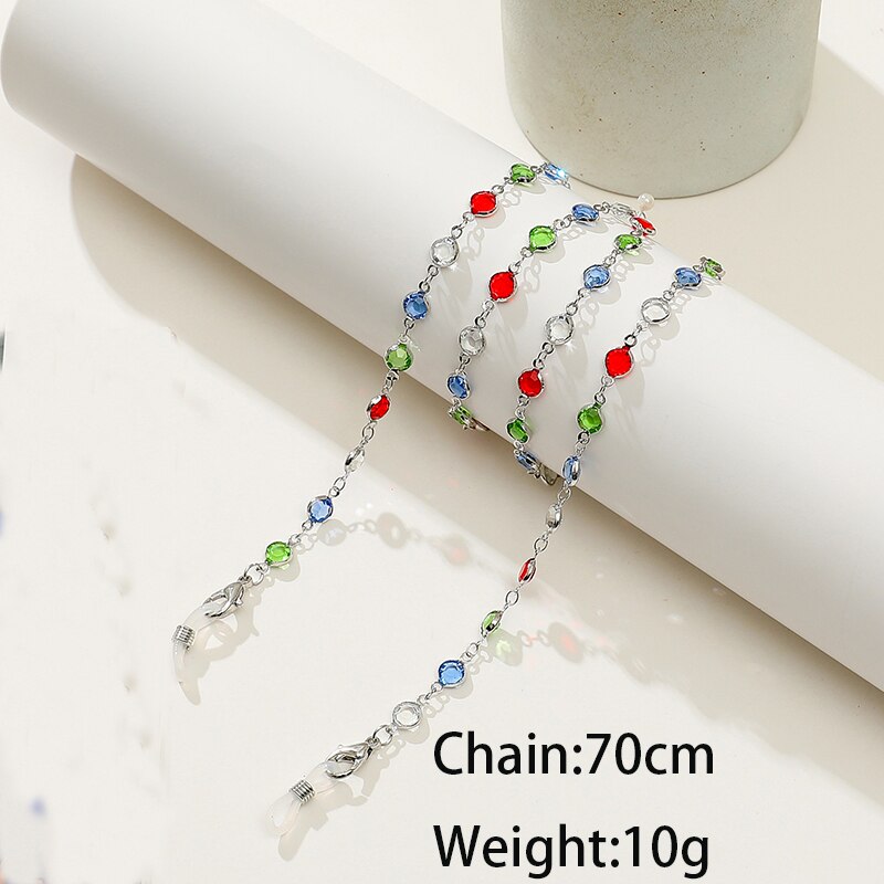 Colorful Crystal Beaded Sunglasses Chains - Orchid Unique