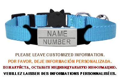 Personalized ID Tag Cat Collar Bell - Orchid Unique