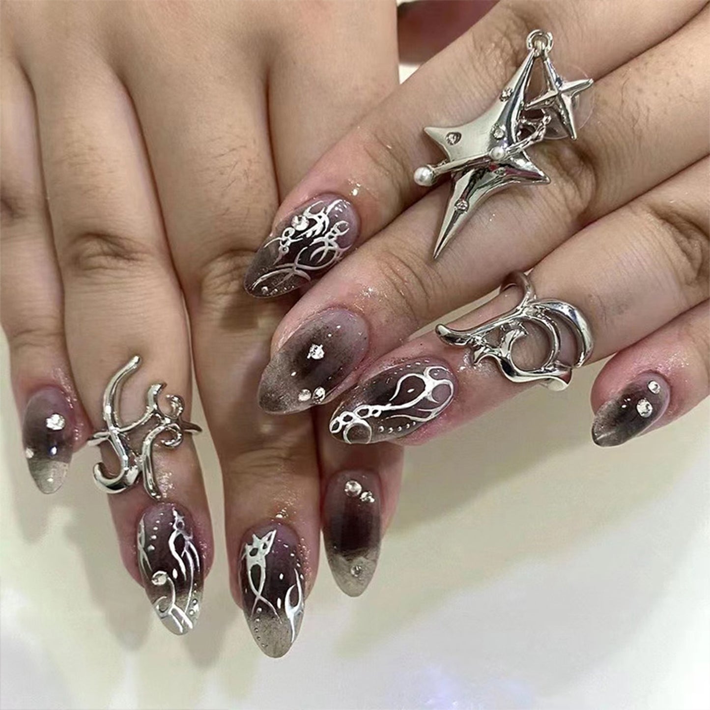 Cool Fashion Style False Nails - Orchid Unique