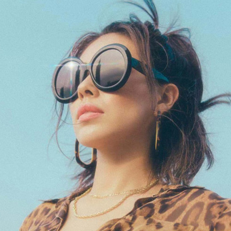 Oversized Unisex Round Sunglasses - Orchid Unique