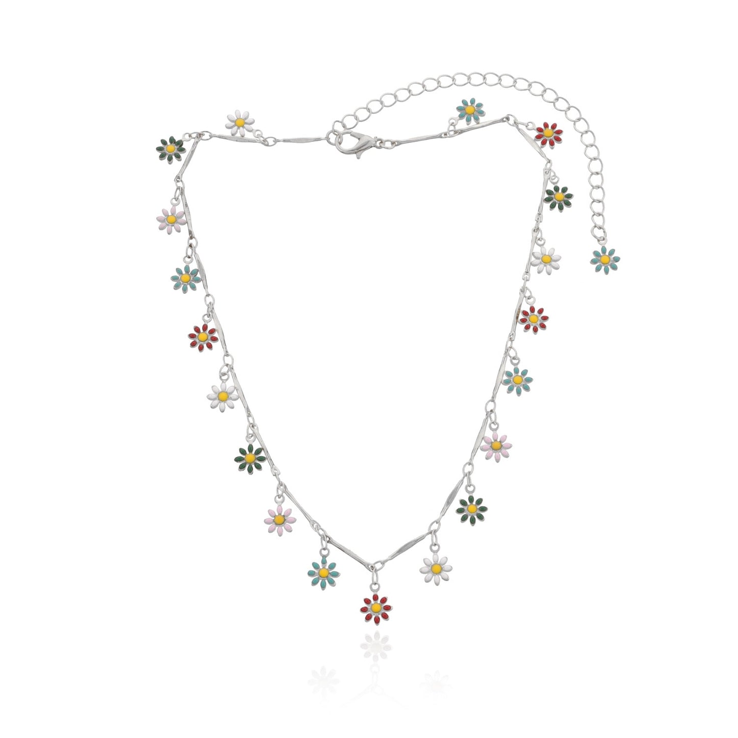 Handmade Colorful Daisy Necklace - Orchid Unique