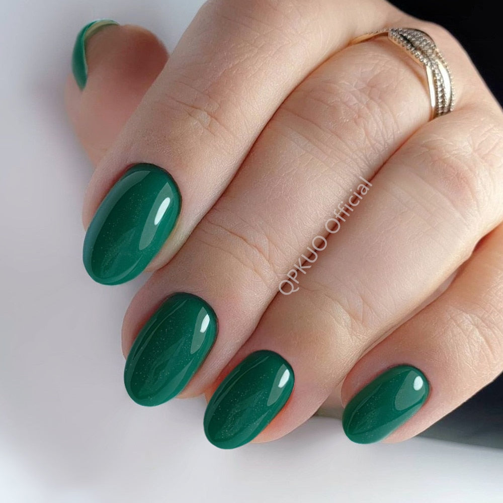 Shiny Short Fake Nails - Orchid Unique