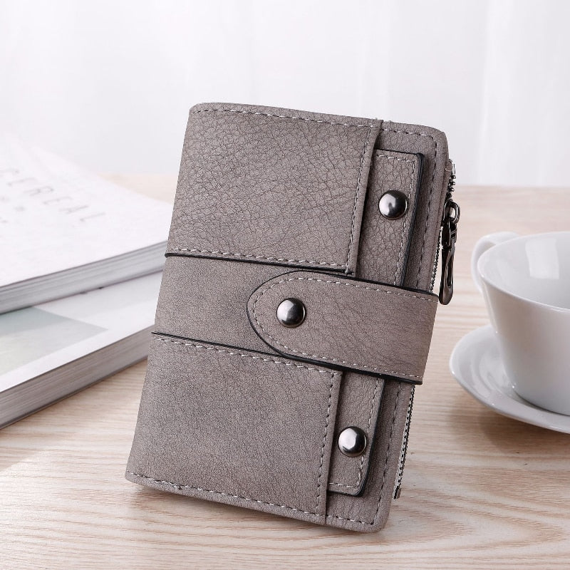 Simple Retro Rivets Wallet - Orchid Unique