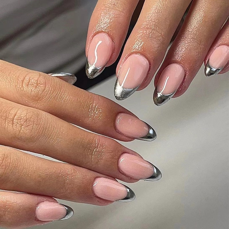 Almond Shape Fake Nails - Orchid Unique