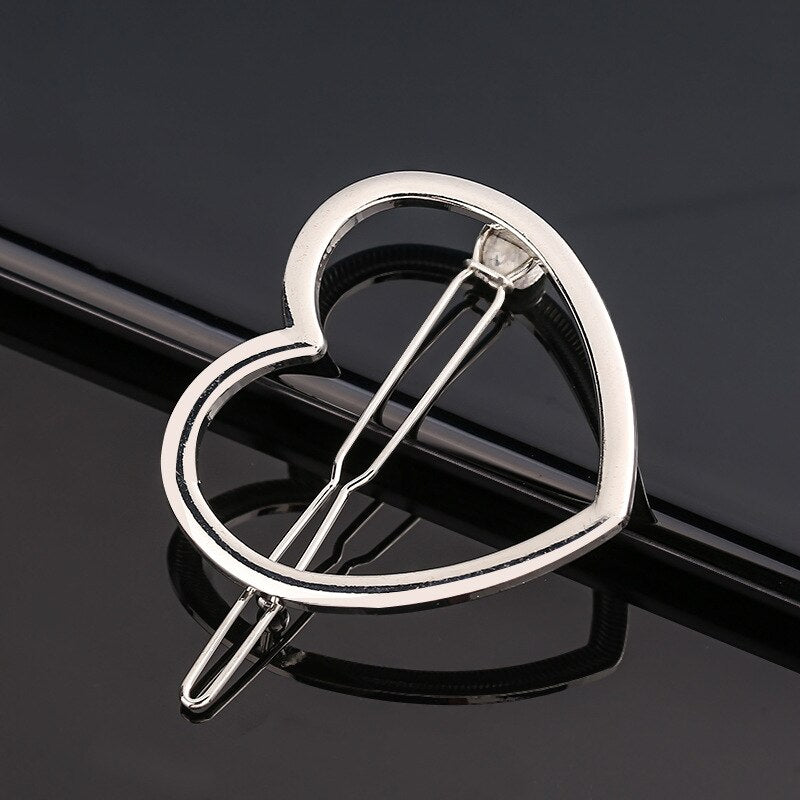 Fashion Pearl Hair Clip Women Girls Elegant Design Triangular Star Round Hairpin Barrette Hair Pins Ponytail Hair Accessories - Orchid Unique