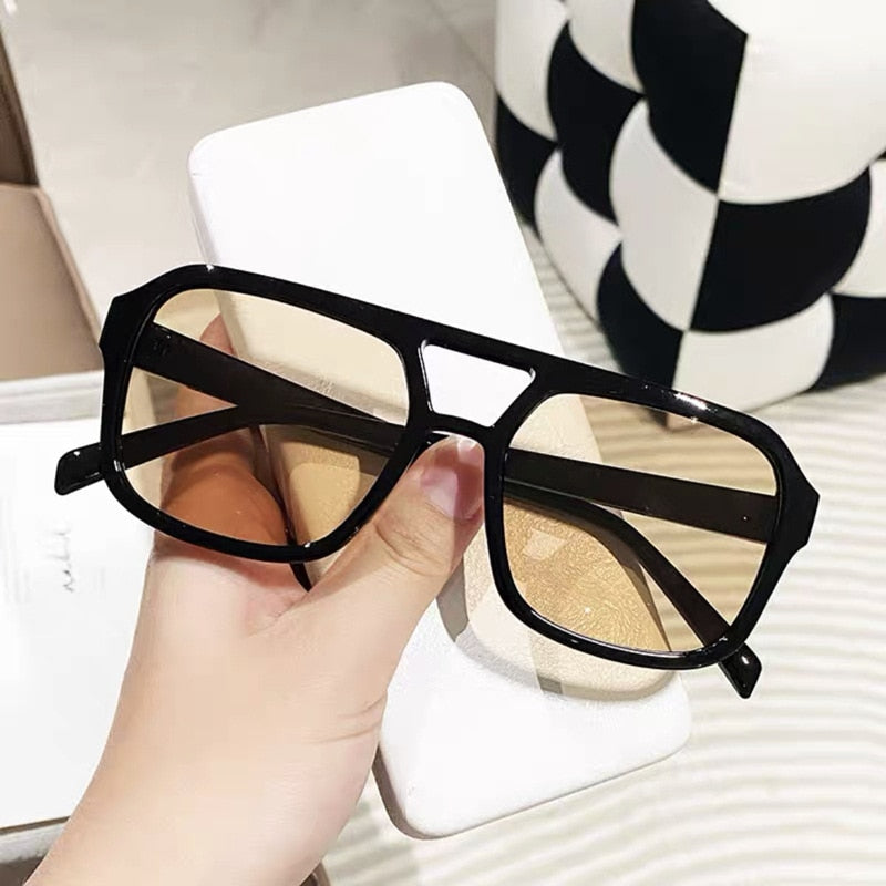 OIMG New Unisex Rectangle Vintage Sunglasses 2022 Fashion Design Retro Sun Glasses Female Lady Eyeglass Cat Eye Casual Goggles - Orchid Unique