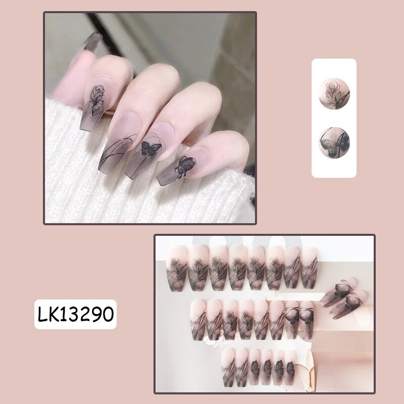 Cute Wearable Press On Nail Art - Orchid Unique