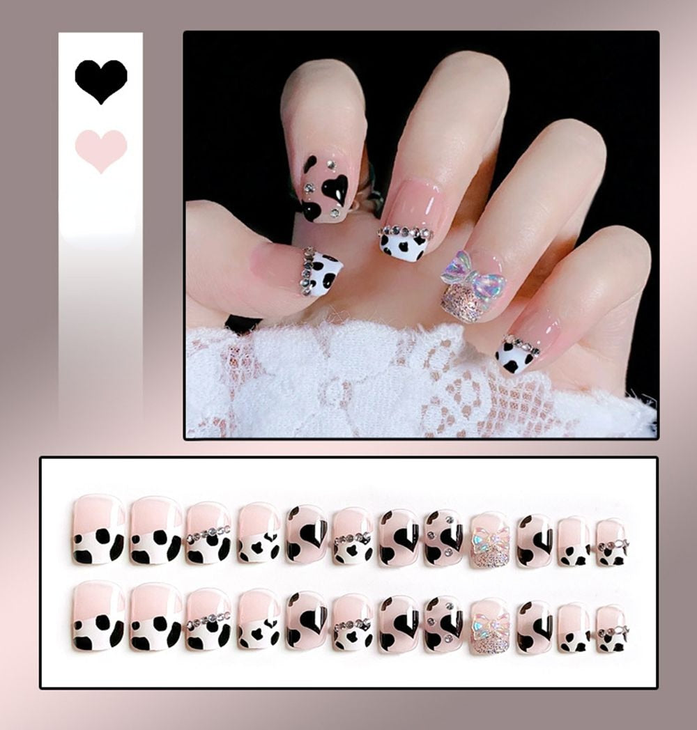 Sweet Short Round/Square Head False Nail Art - Orchid Unique