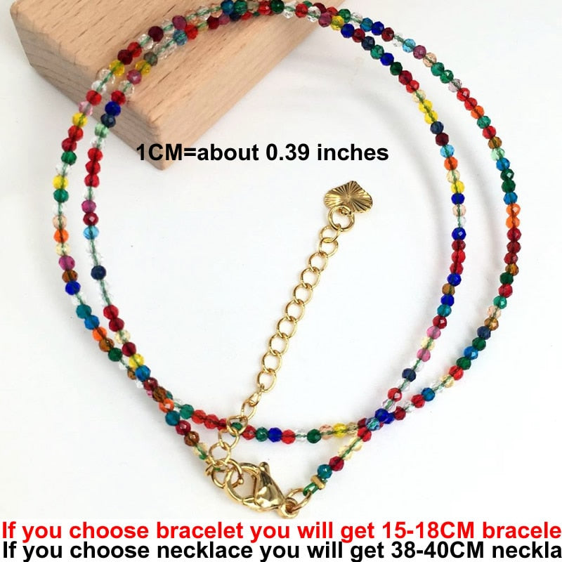 Faceted Gemstones beads Bracelet - Orchid Unique