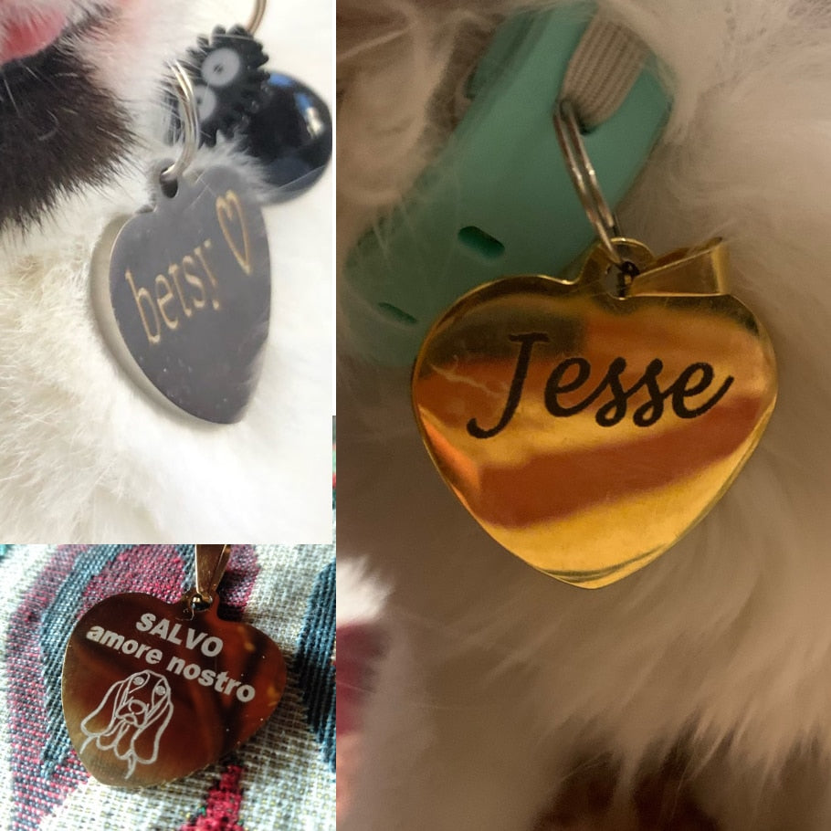 Custom pet ID tag - Orchid Unique