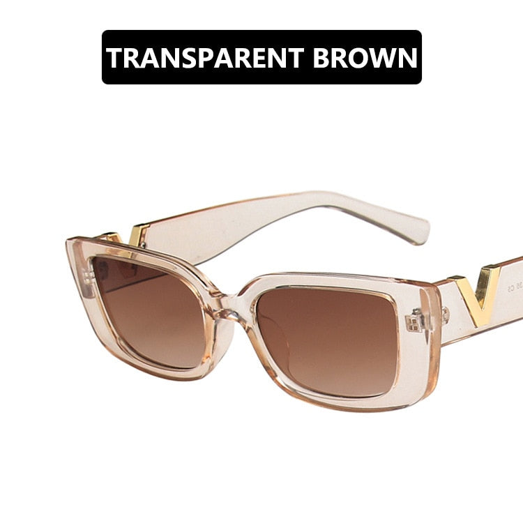 Retro Rectangle Sunglasses - Orchid Unique
