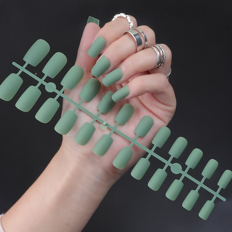 Matte False Nails Glue Square Head - Orchid Unique