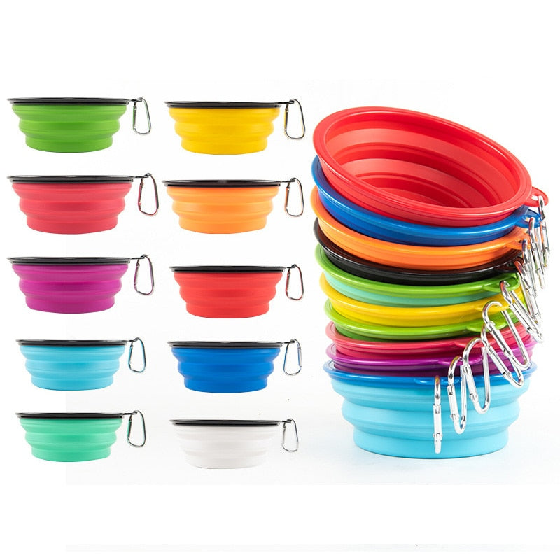 Collapsible Pet Folding Silicone Bowl - Orchid Unique