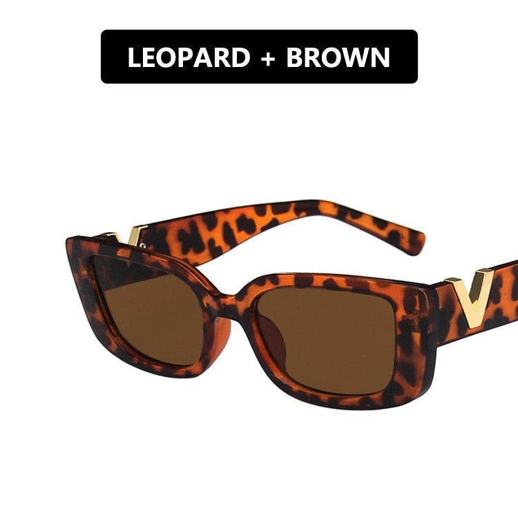 Retro Rectangle Sunglasses - Orchid Unique