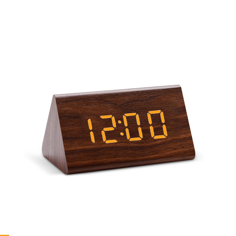 Digital Clock LED Wooden Alarm Clock Table - Orchid Unique