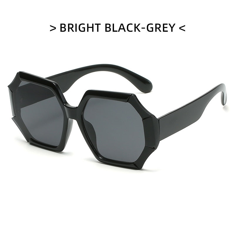 Fashion Oversize Lrregular Sunglasses Women 2022 Luxury Brand Design Retro Sun Glasses Female UV400 Eyewear Trending Products - Orchid Unique