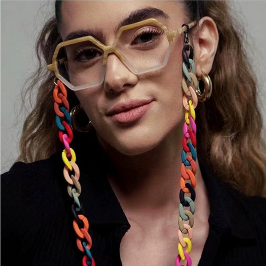Matte Color Acrylic Sunglasses Chains - Orchid Unique