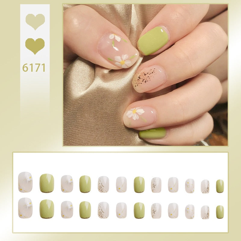 Cute Childlike Press on Nail Art - Orchid Unique