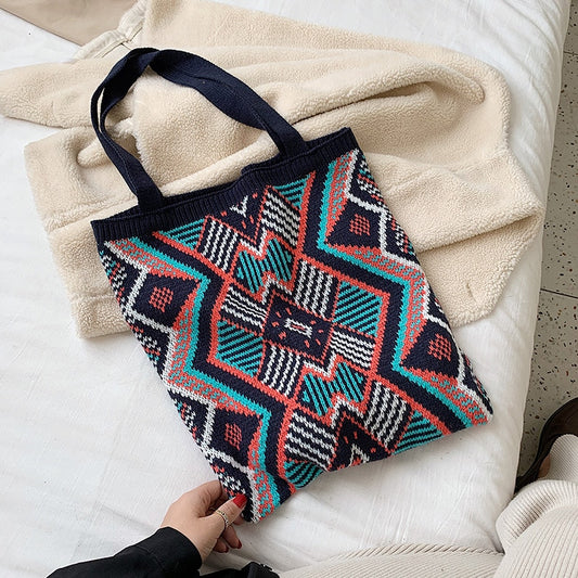 Boho Chic Aztec Tote Bag - Orchid Unique