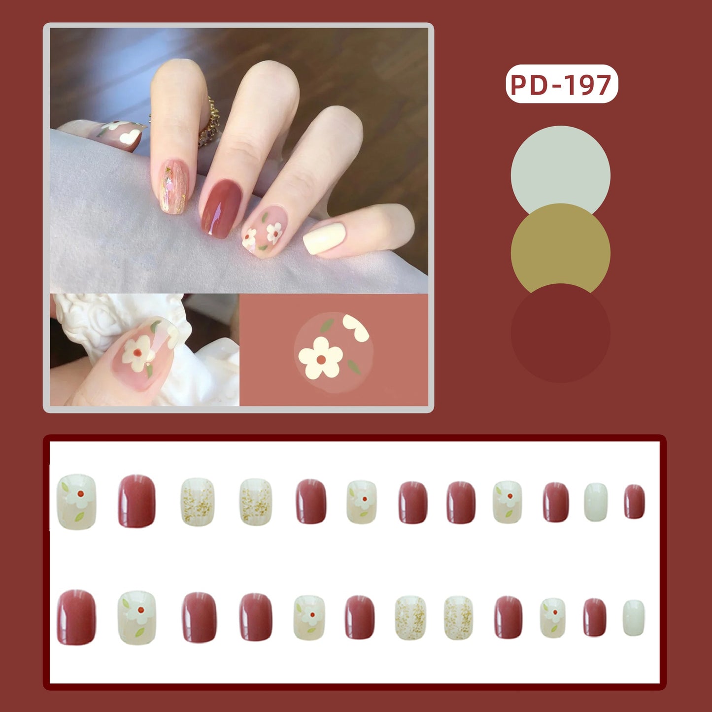 Cute Childlike Press on Nail Art - Orchid Unique
