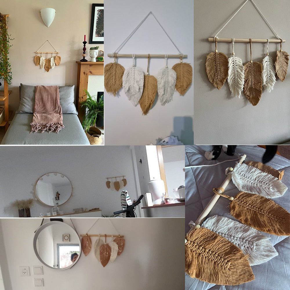 Leaf Macrame Wall Hanging - Orchid Unique