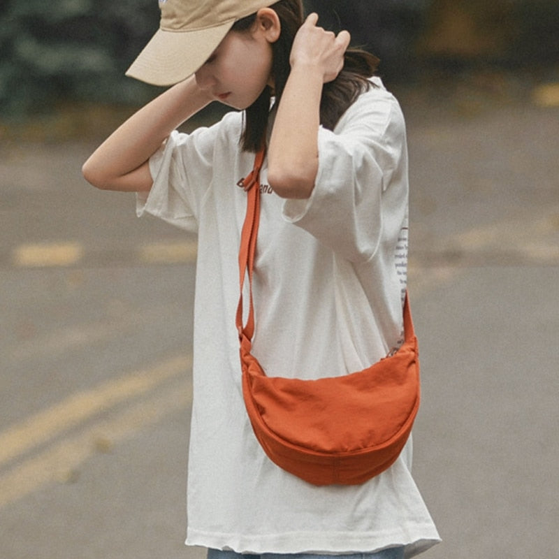 Women Half Moon Shape Crossbody Chest Bag - Orchid Unique