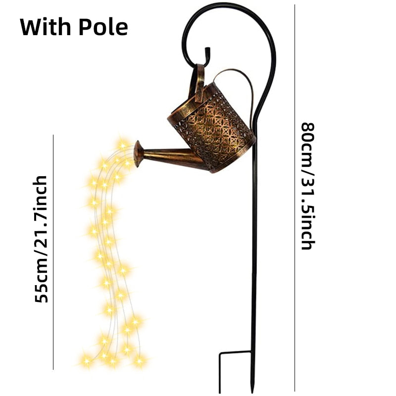 Solar Watering Can Light Hanging - Orchid Unique