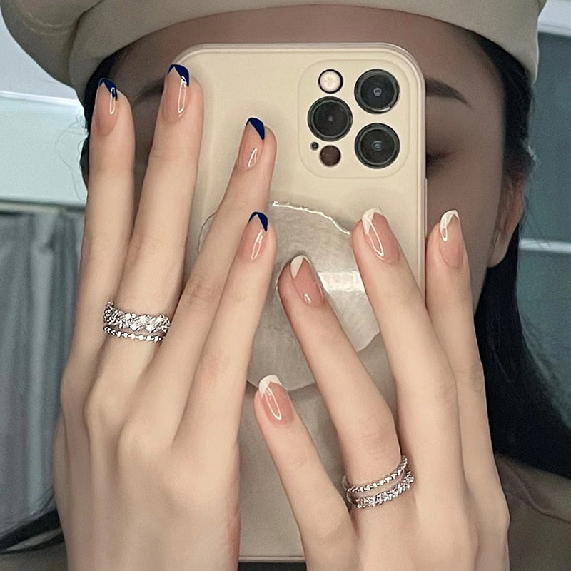 Sweet Short Round/Square Head False Nail Art - Orchid Unique