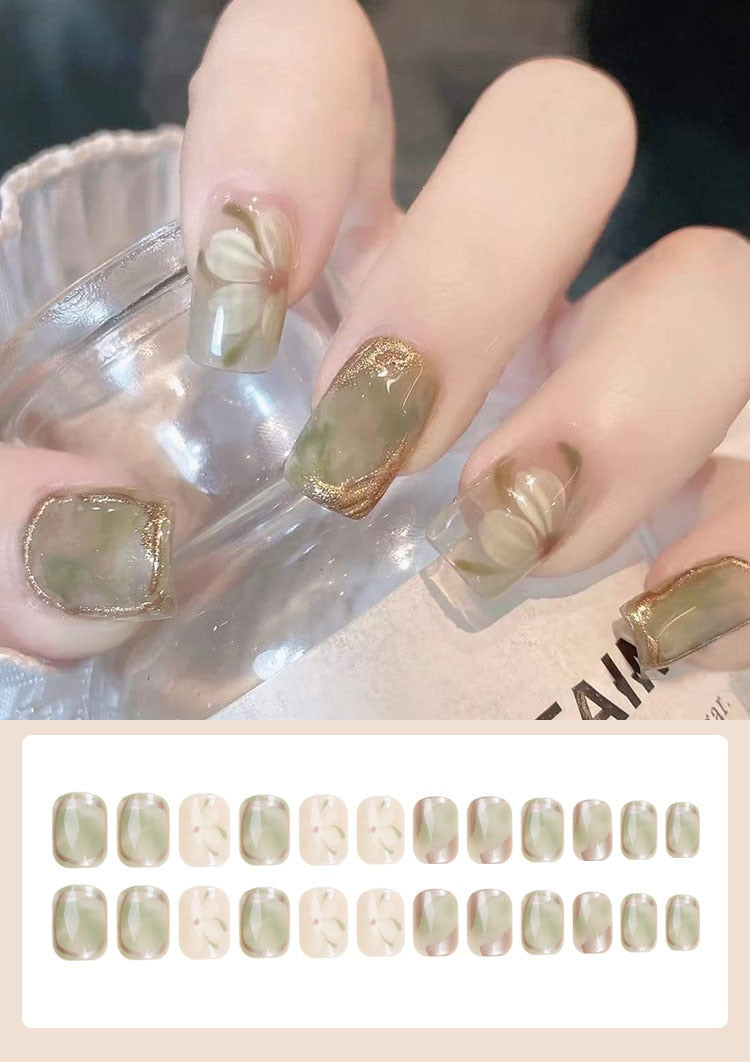 Jelly Press on Fake Nails - Orchid Unique
