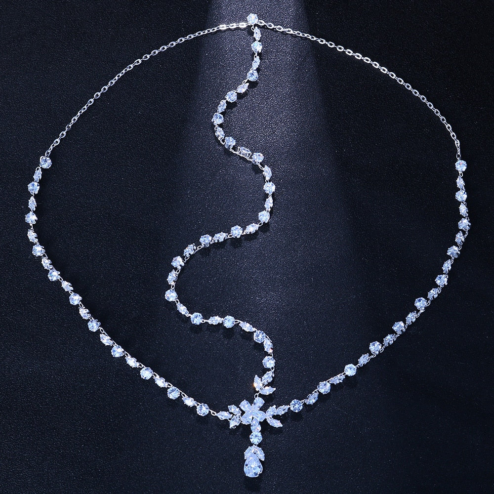 Stonefans Boho Bridal Wedding Head Chain Exquisite Cubic Zirconia Leaf Forehead Headband Chain Hair Jewelry for Women Headpiece - Orchid Unique