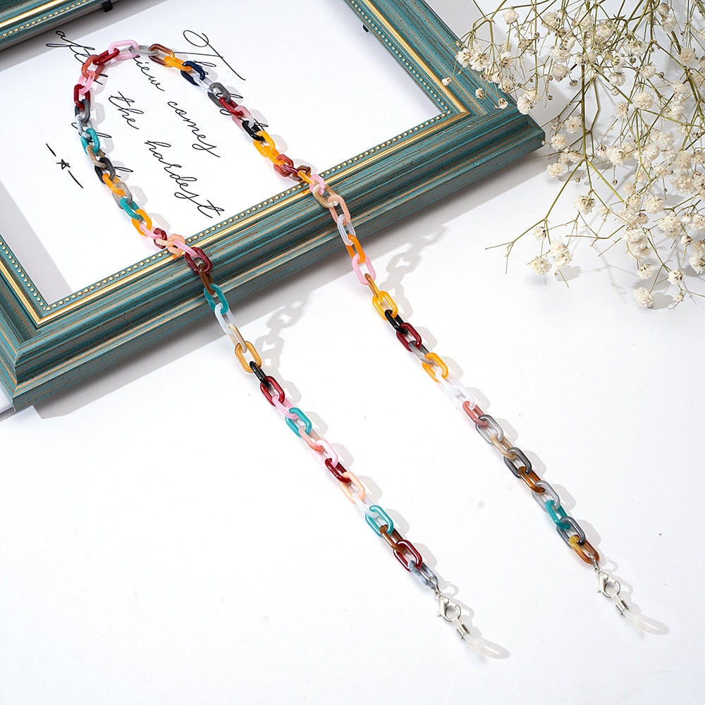 Bohemia Amber Acrylic Glasses Chain - Orchid Unique