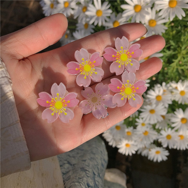 Transparent Butterfly Pink Hairpin - Orchid Unique