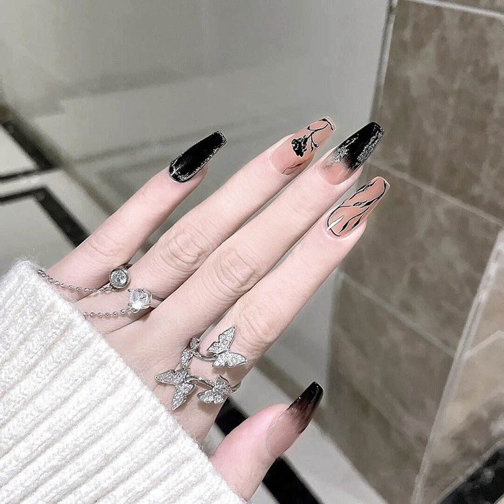 Full Cover Acrylic Nails - Orchid Unique