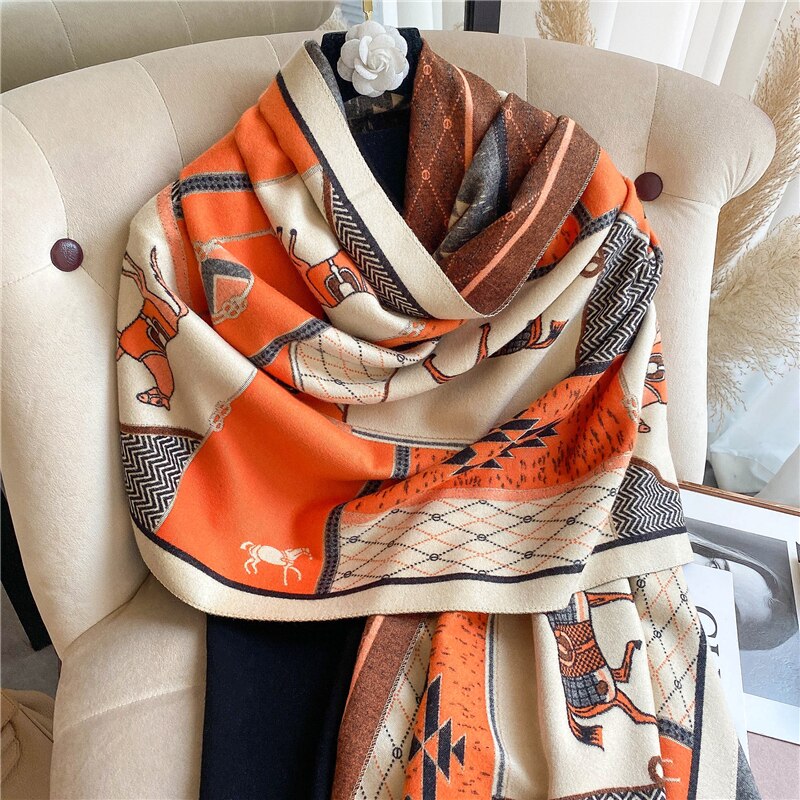 2023 Cashmere Winter Scarf for Women Luxury - Orchid Unique