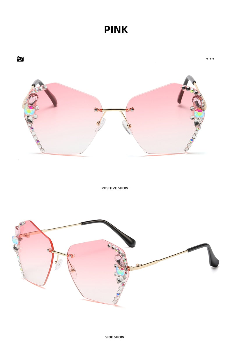 Retro Cutting Lens Gradient Sunglasses - Orchid Unique