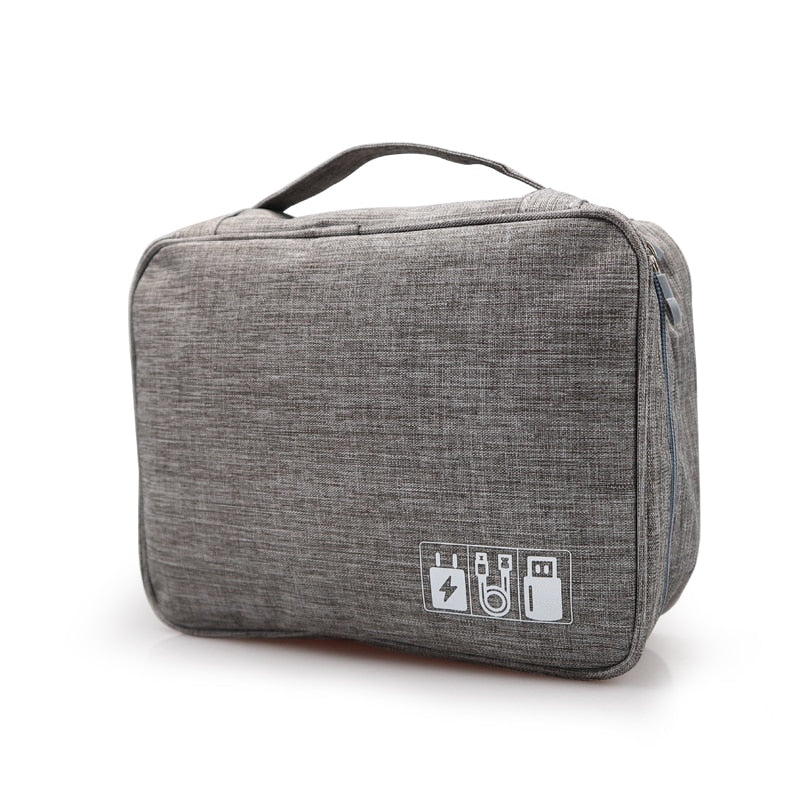Travel Portable Digital USB Cable Bag - Orchid Unique