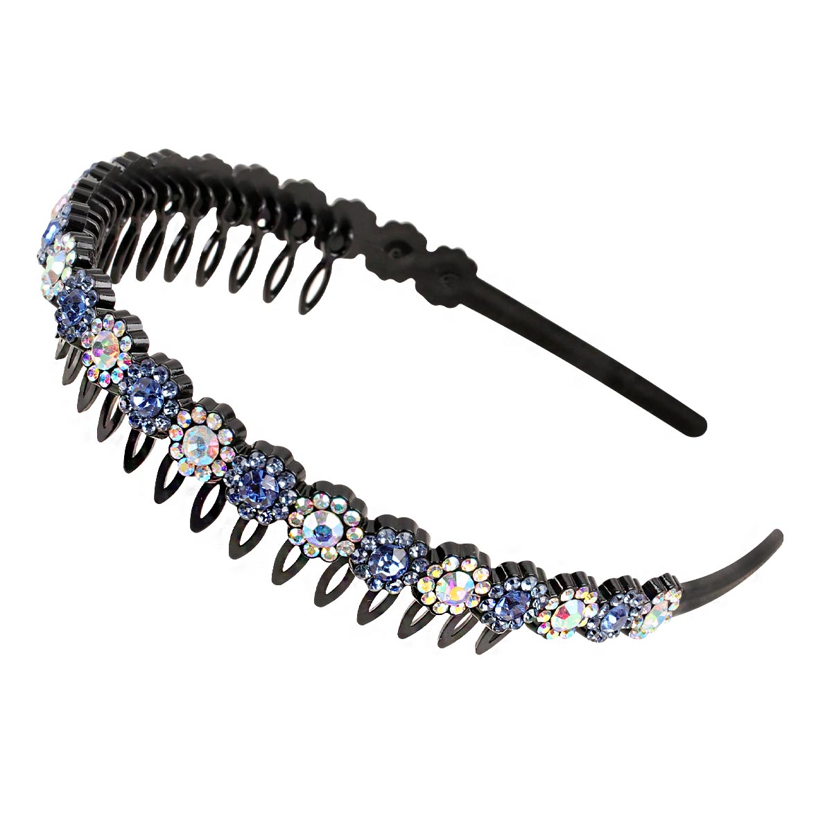 Fashion Pearl Non-Slip Rhinestone Hairbands Elastic Flower Women Hair Hoop Bands Headband Bezel Girls Hair Accessories Headdress - Orchid Unique