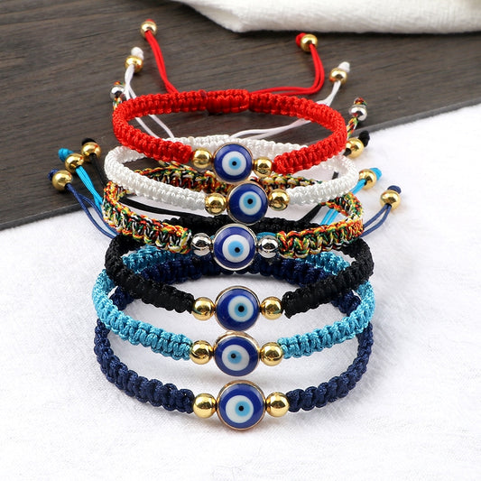 Evil Eye Braided Bracelet - Orchid Unique