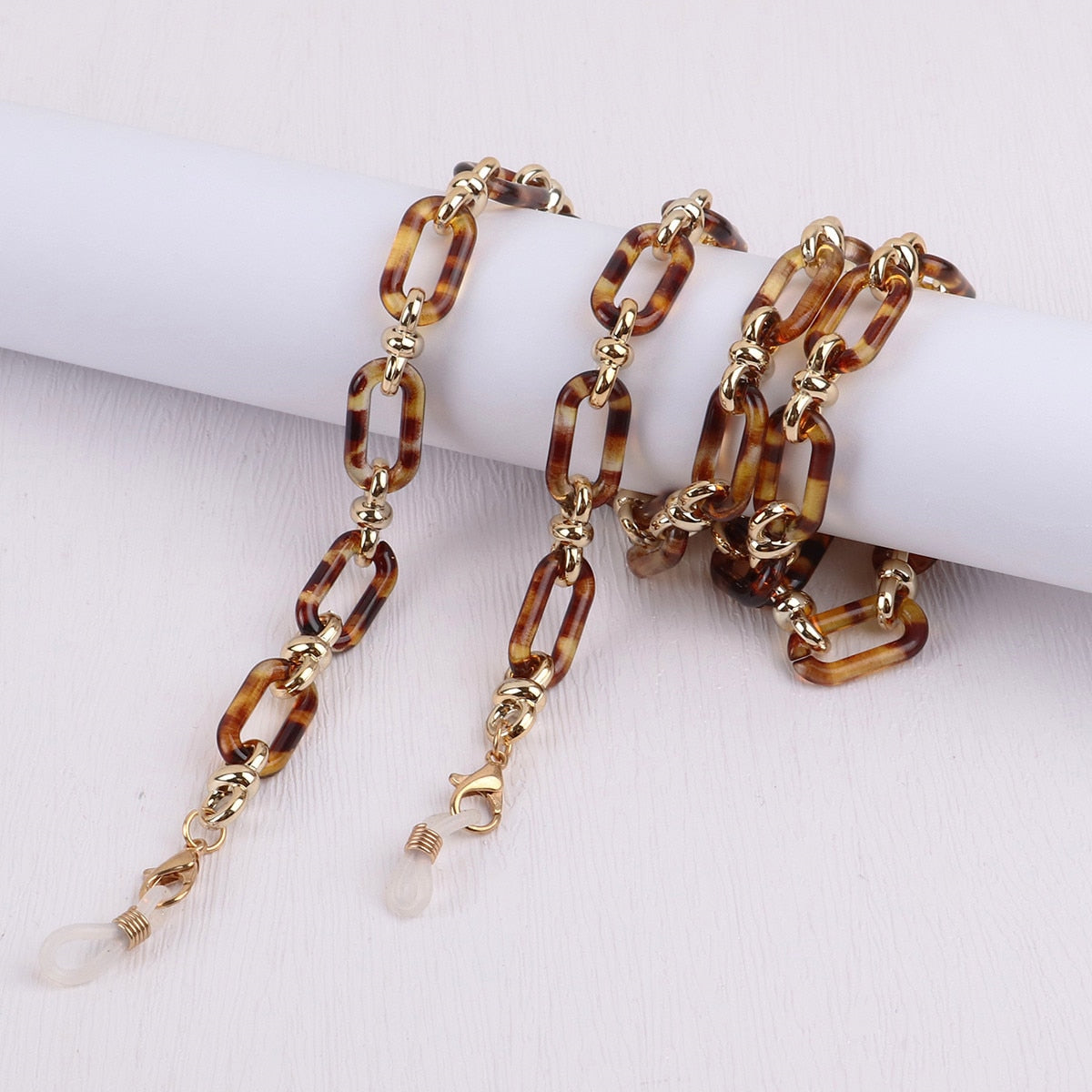 Acrylic Button Glasses Chain - Orchid Unique