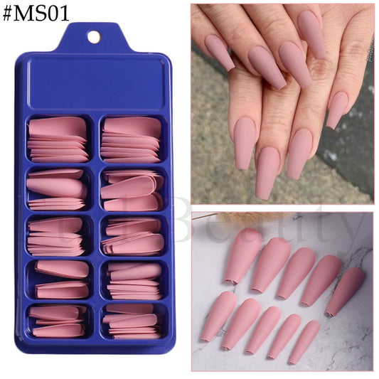 False Nails Coffin Extension Forms - Orchid Unique